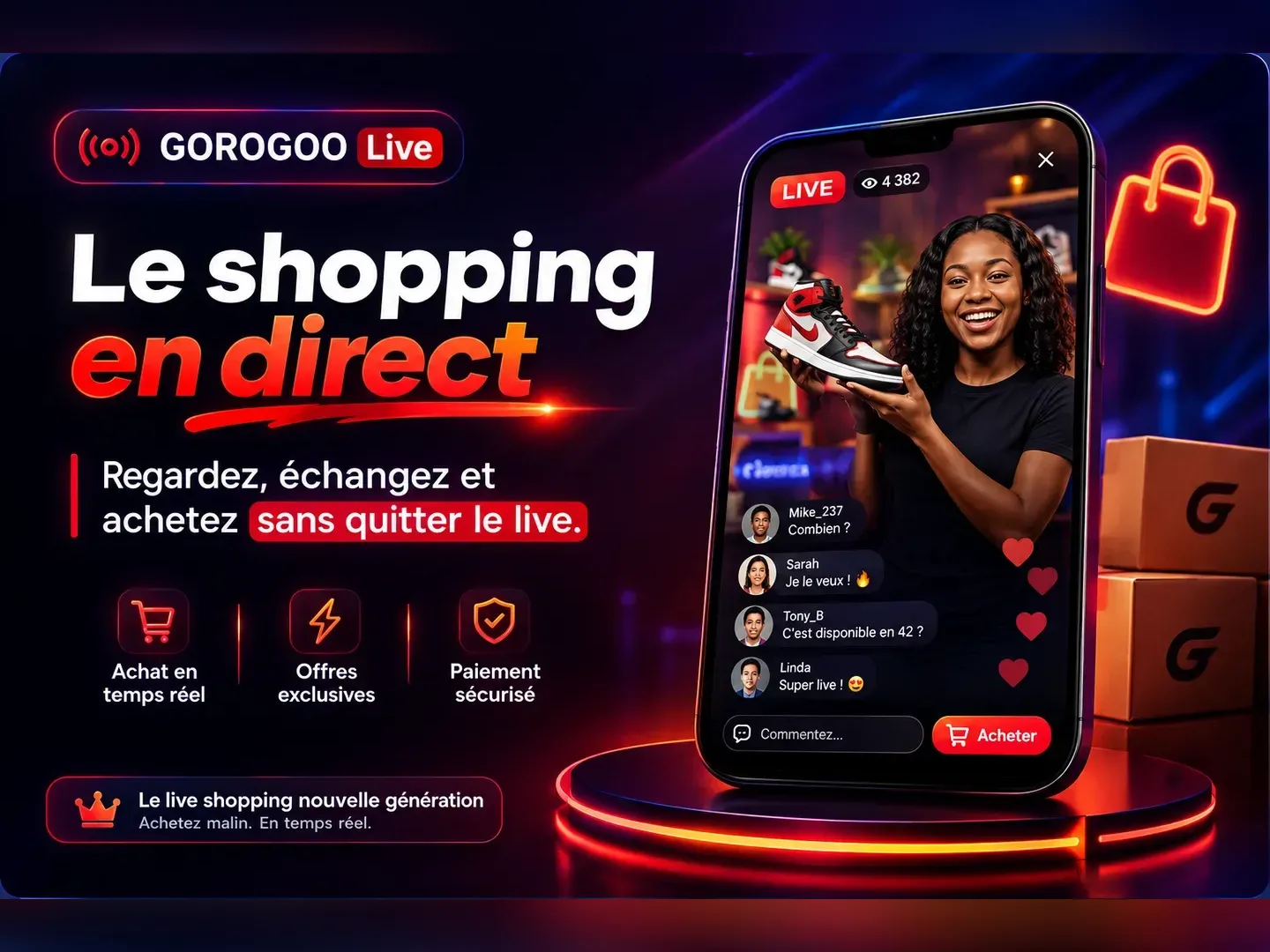 Le shopping en direct